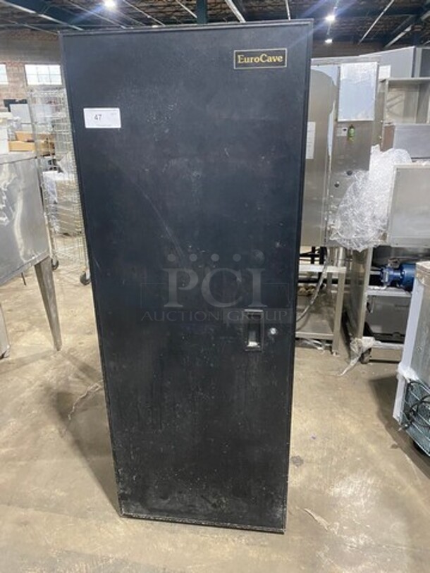 Euro Cave Commercial Single Door Wine Chiller! With Solid Door! With Wooden Racks! - Image 1 of 9