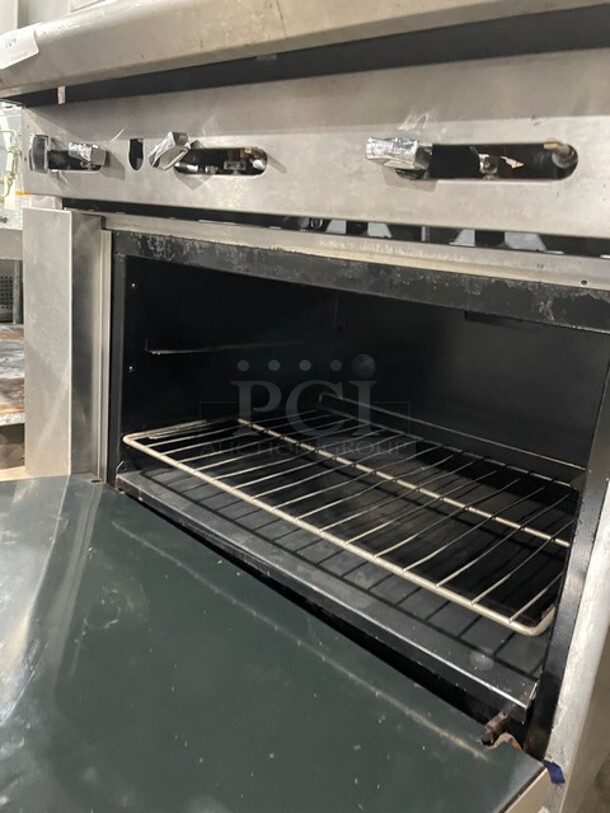 American Range Commercial Natural Gas Powered 6 Burner Stove! With Full Size Oven Underneath! With Backsplash! All Stainless Steel! - Image 7 of 8