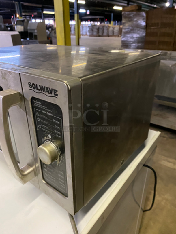 Solwave Commercial Countertop Microwave Oven! With View Through Door! All Stainless Steel! Model: 180MW1000D SN: 151000146 120V 60HZ 1 Phase - Image 3 of 8