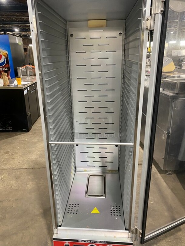 NICE! 2019 Bevles Metal Commercial Single Door Reach In Heated Holding Cabinet on Commercial Casters! All Stainless Steel MODEL HPIC6836 SN:1910013600012 120V  - Image 5 of 8