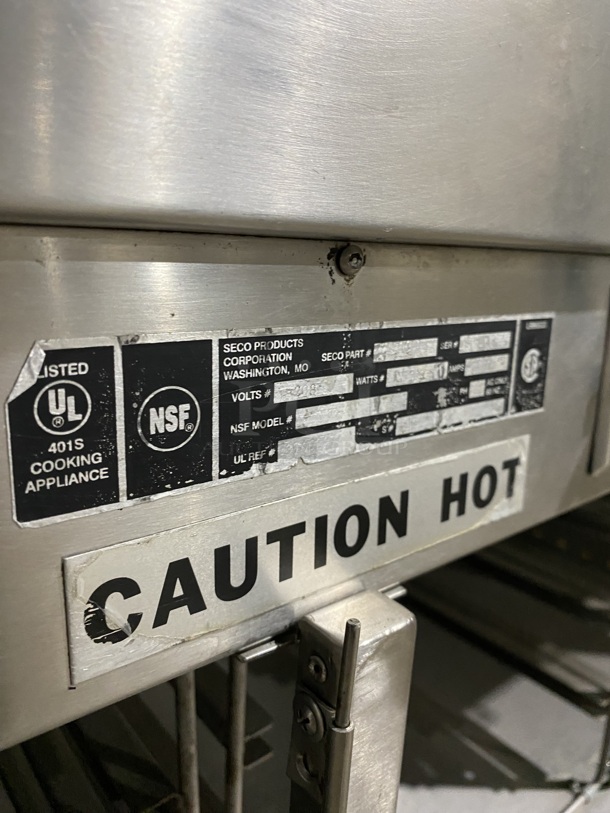 Seco Electric Powered All Stainless Steel 4 Compartment Steam Table! With Sneeze Guard! On Casters! - Image 9 of 12