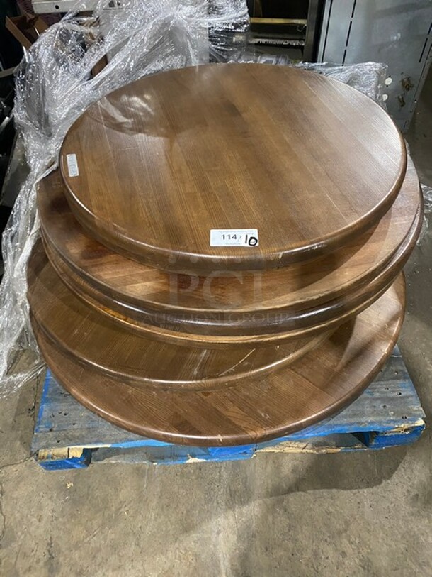 36" Round Wooden Pattern Tabletop! 10x Your Bid! - Image 1 of 4