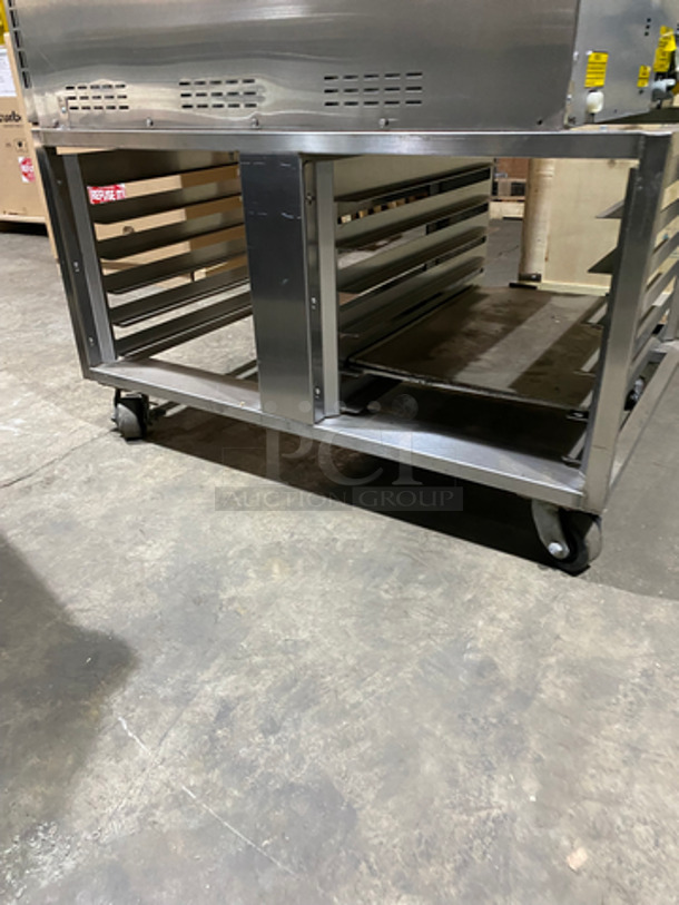 SUPER! Belshaw Adamatic Commercial Electric Powered Dual Combi Oven! With View Through Doors! With Pan Racks Underneath! All Stainless Steel! 2x Your Bid! Model: FG189UZ84 SN: 2000003710FA032620 - Image 9 of 11