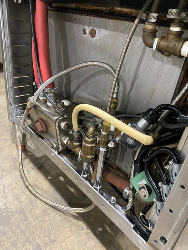 Market Forge Commercial Floor Model Natural Gas Powered Double Stacked Convection Steam Cooker! With Built In Pan Racks! All Stainless Steel! On Legs! - Image 9 of 9