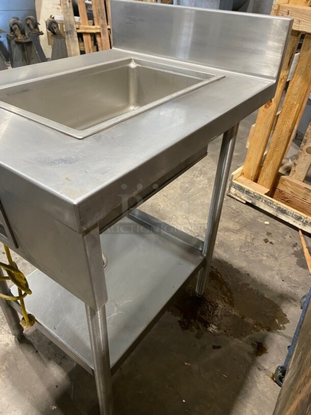 Wells Commercial Single Bay Electric Steam Table! With Backsplash! With Underneath Storage Space! All Stainless Steel! On Legs! Model MOD100TD Serial M1TD1211A0003! 120V! - Image 2 of 8