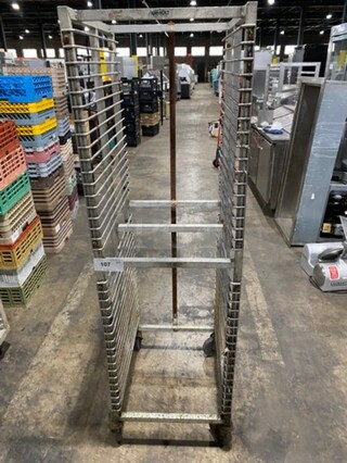 Winholt Metal Commercial Pan Transport Rack! On Casters!
