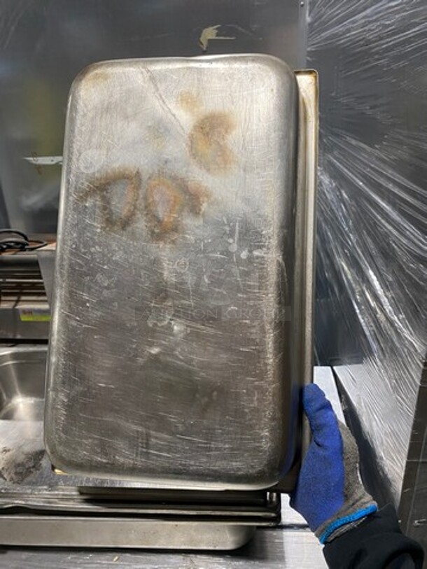 Assorted Size Commercial Steam Table/ Prep Table Food Pans! All Stainless Steel! 4x Your Bid! - Image 4 of 6