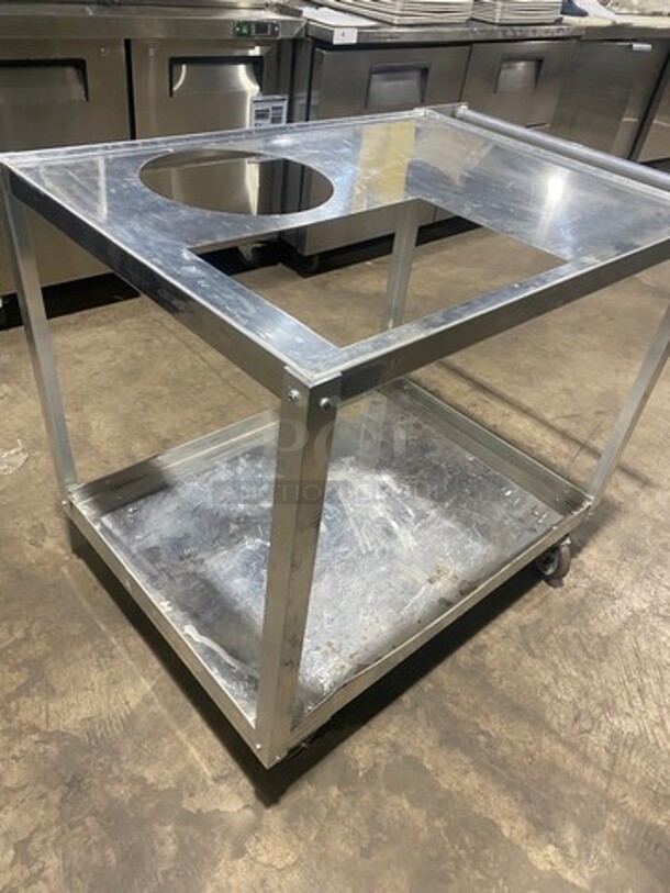 Win Holt Commercial Food Service Cart! With Storage Space Underneath! All Stainless Steel! On Casters! - Image 4 of 8