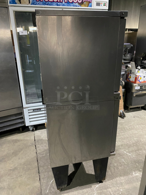 NICE! Garland Commercial Electric Powered Double Deck Convection Oven! With View Through Doors! Metal Oven Racks! Stainless Steel! On Legs! 2x Your Bid Makes One Unit! Model: MASTER450 SN: 0102CJ0469 - Image 3 of 9