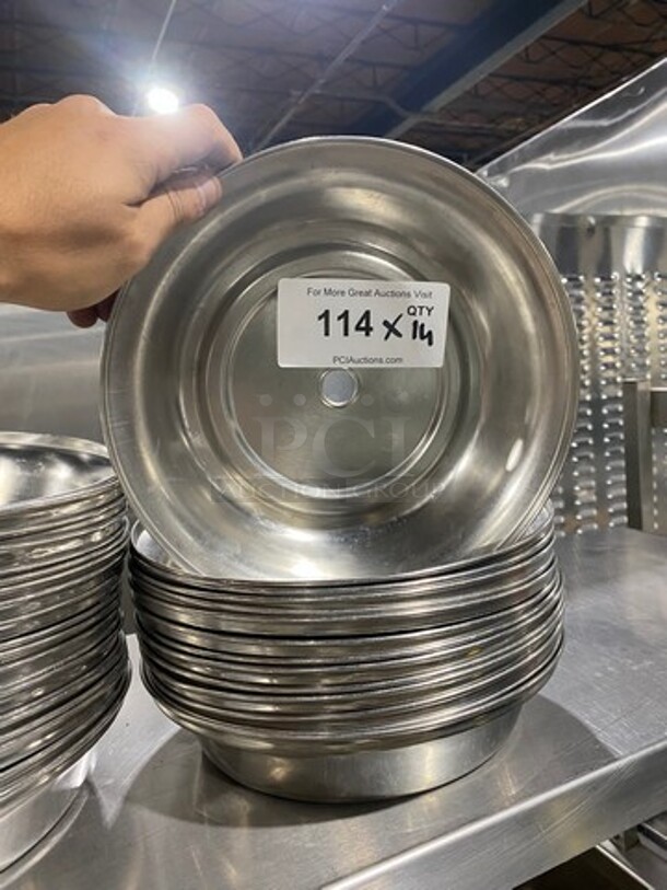 Stainless Steel 10" Plate/ Food Cover! 14x Your Bid! - Image 1 of 1