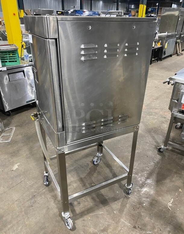 Stellar Steam Commercial Electric Powered Steamer! All Stainless Steel! On Commercial Castors! MODEL CAPELLA SN:021206073 208V - Image 2 of 9