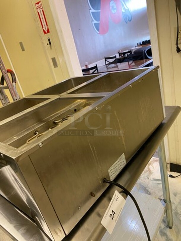 Andiqi Commercial Countertop Electric Powered 4 Well Food Warmer/ Bain Marie! Stainless Steel! WORKING WHEN REMOVED! Model: DTC4P150 110V - Image 4 of 9