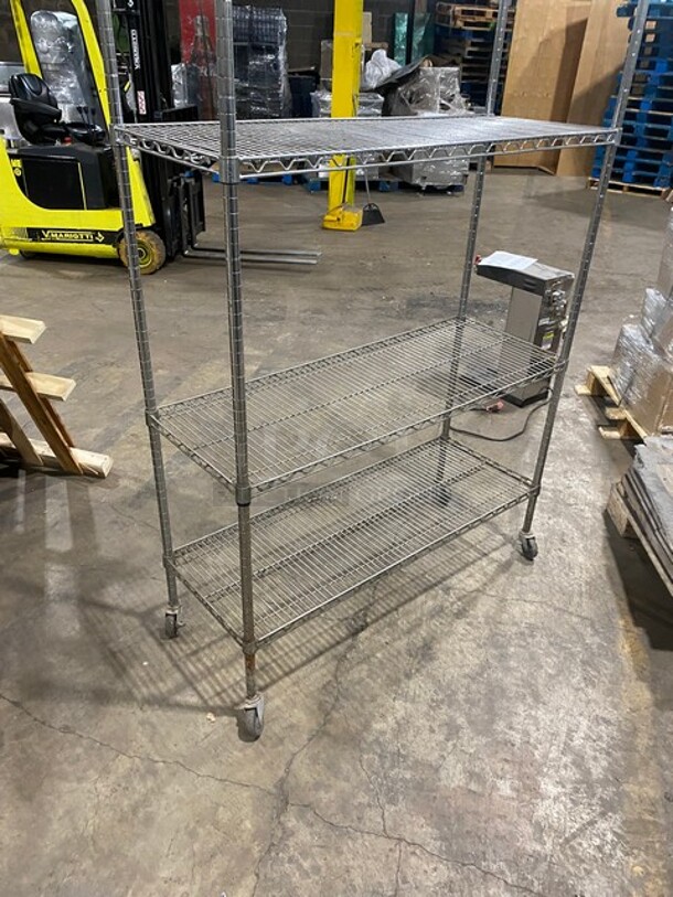 Wire 3 Shelf Rack! On Casters! - Image 3 of 5