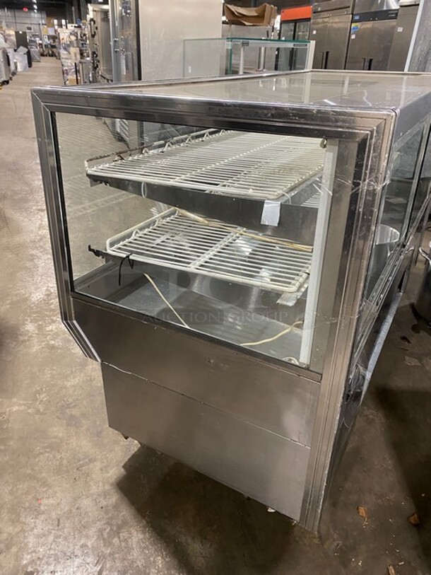 NICE! Bari Leader Commercial Dry Bakery Display Case/Merchandiser! All Stainless Steel! With Poly Coated Racks! With Sliding Rear Door Access! 115V 1 Phase! Model: CBK77 D SN: PU11M0072B! - Image 2 of 8