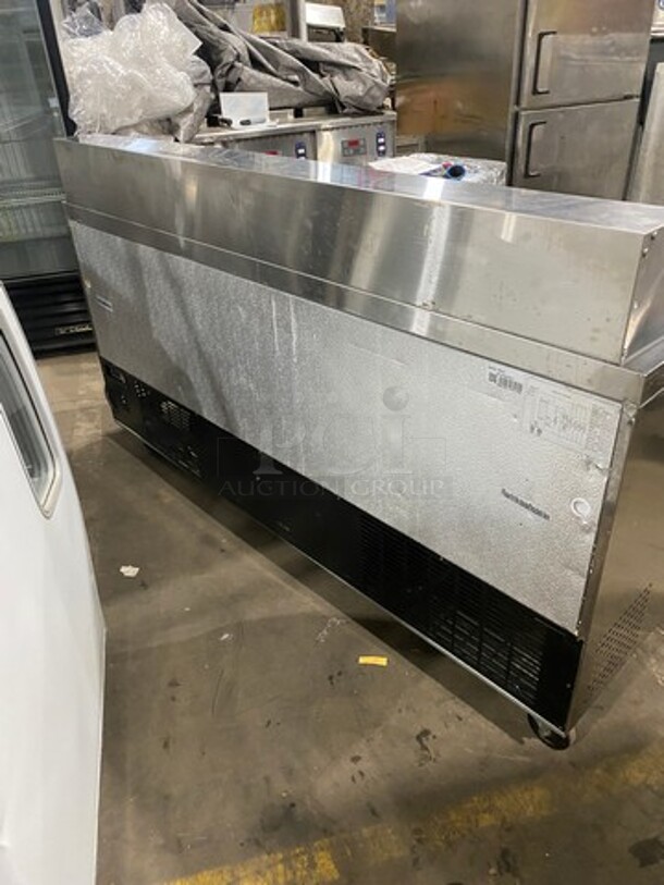 EQ Kitchen Line Commercial Refrigerated Sandwich Prep Table! With 3 Door Storage Space Underneath! Poly Coated Racks! All Stainless Steel! On Casters! Model: SCL3 SN: 6455423716101406 115V - Image 3 of 9