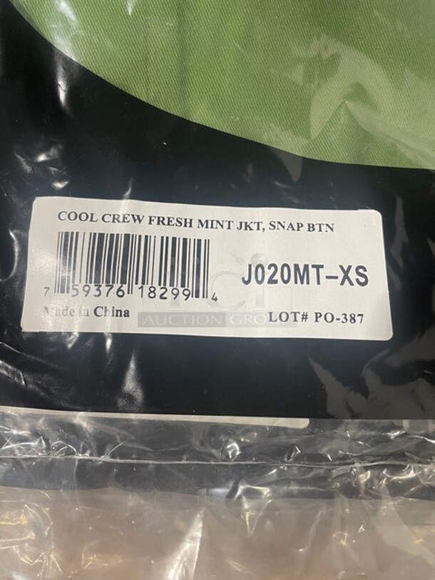 Chef Revival Cool Crew Fresh Mint Jacket! Snap Buttons! Size XS 7x Your Bid! - Image 2 of 5