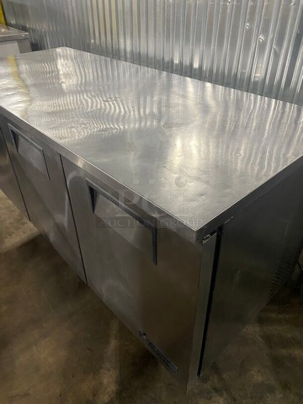 True Commercial Refrigerated 3 Door Lowboy/Prep Top! With Poly Coated Racks! All Stainless Steel! Model TUC72 Serial 7956250! 115V 1Phase! On Casters! - Image 9 of 9