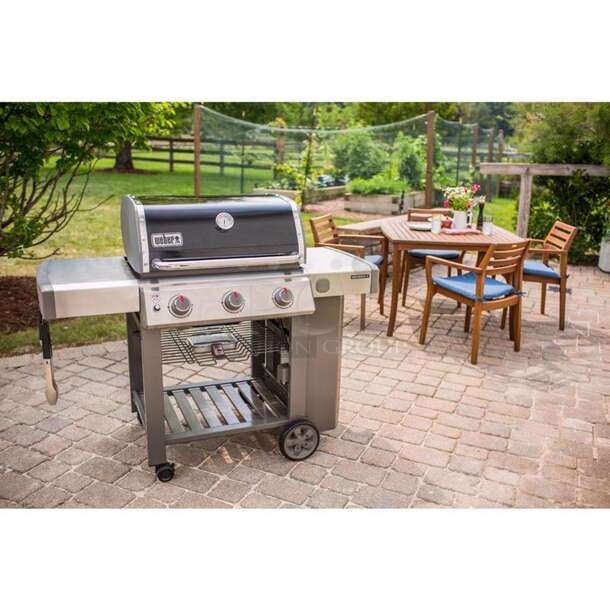 Weber Genesis II E-310 3 Burner Liquid Propane Grill, Black. iGrill 3 compatible - App Connected Thermometer (not Included), Porcelain-Enameled Cast-Iron Cooking Grates, 669 Square Inch Cooking Area - Image 3 of 12