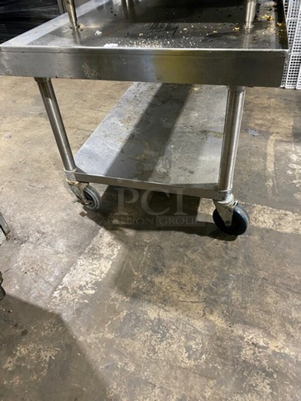 Solid Stainless Steel Equipment Stand! With Storage Space Underneath! On Casters! - Image 2 of 7