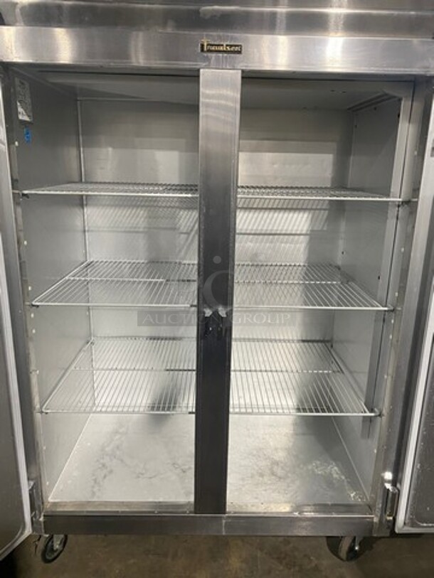 Traulsen Commercial 2 Door Reach In Refrigerator! With Poly Coated Racks! All Stainless Steel! On Casters! Model: G20010 SN: T36622J06! 115V 60HZ 1 Phase! - Image 6 of 9