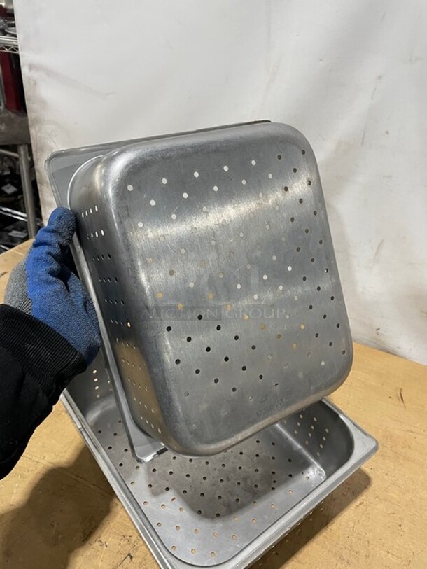 Winco Commercial Perforated Stainless Steel Steam Table Pan! 2X Your Bid!  - Image 6 of 8