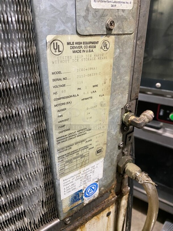 Ice-O-Matic Commercial Ice Maker Machine! On Ice Bin! All Stainless Steel! MODEL ICE0400HA1 SN:J11208239Z 115V 1PH - Image 5 of 7