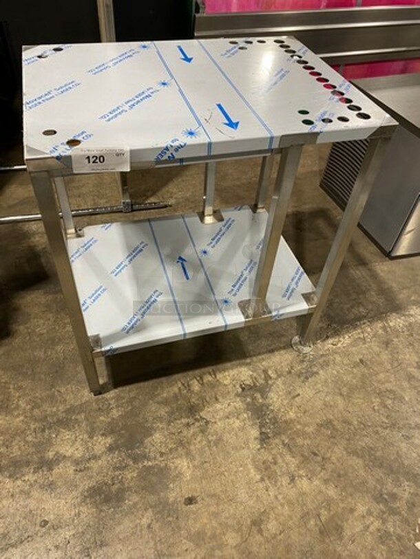 NEW! Solid Stainless Steel Oven Equipment Stand! With Storage Space Underneath! On Legs!
