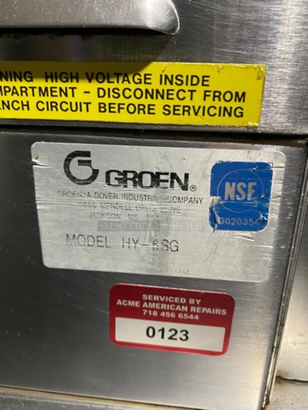 Groen Commercial Natural Gas Powered Dual Cabinet Steamer! All Stainless Steel! On Legs! Model: HY6SG - Image 5 of 12