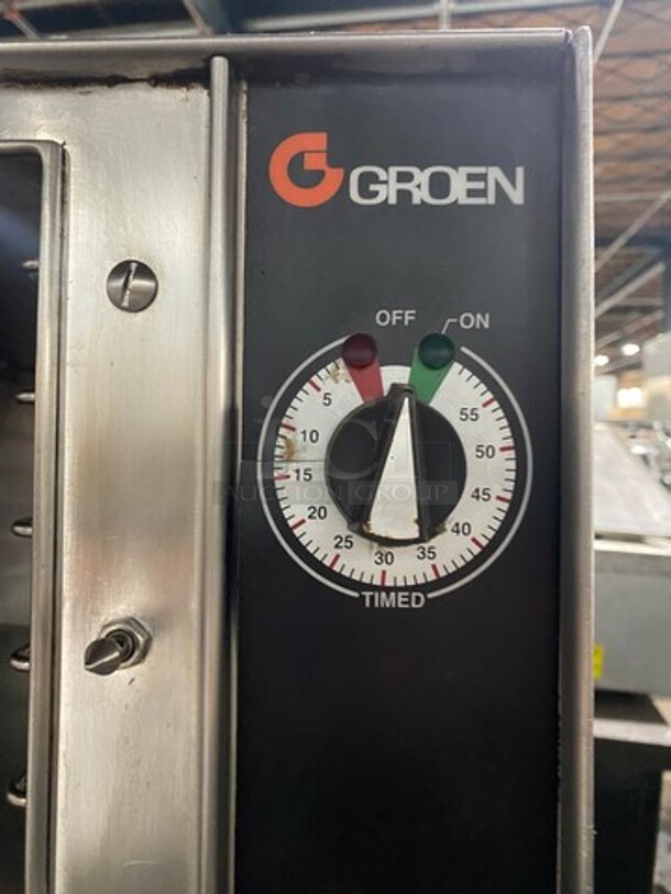 Groen Commercial Natural Gas Powered Dual Cabinet Steamer! All Stainless Steel! On Legs! Model: HY6SG - Image 8 of 12