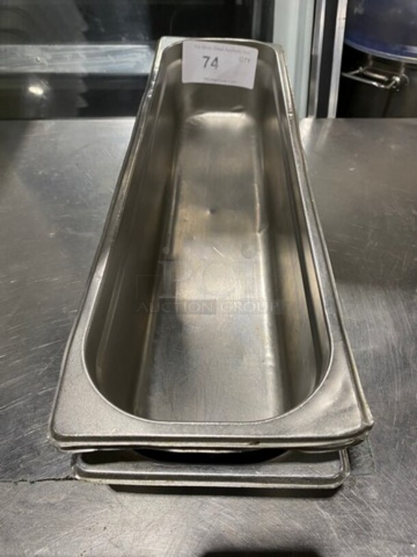 ALL ONE MONEY! Commercial Steam Table/ Prep Table Food Pans! All Stainless Steel!