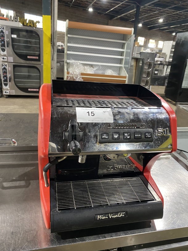 LasPaziale Commercial Countertop Espresso Machine! With Steam Wand! All Stainless Steel! SN:262569 115V!  - Image 1 of 8