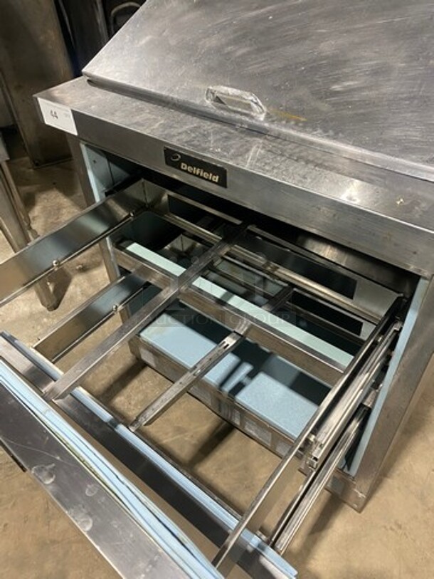 Delfield 2 Drawer Refrigerated Prep Table! On Commercial Casters! - Image 5 of 10