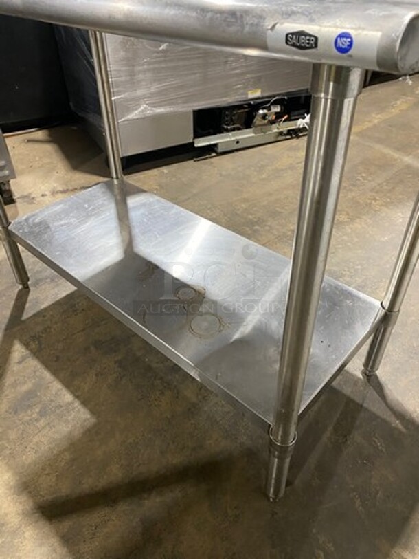 Solid Stainless Steel Work Top/ Prep Table! With Storage Space Underneath! On Legs! - Image 6 of 8