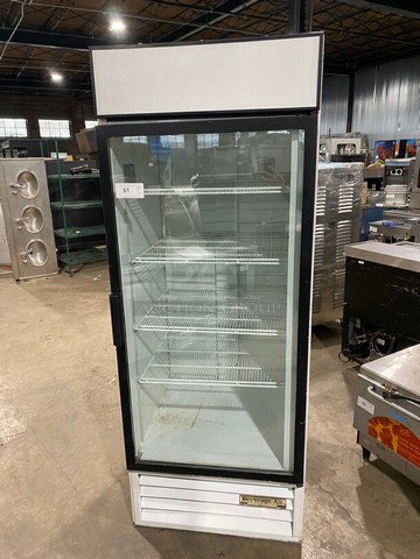 Beverage Air Commercial Single Door Reach In Refrigerator Merchandiser! With View Through Door! With Poly Coated Racks! Model: MT27 SN: 7287169 115V 60HZ 1 Phase - Image 1 of 8
