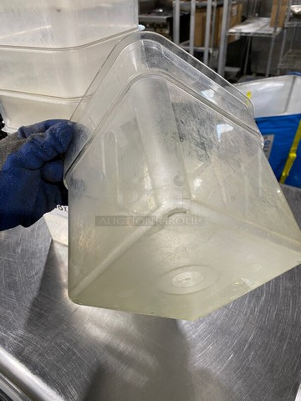Cambro 4Qt Clear Poly Food Containers! 20x Your Bid! - Image 5 of 6