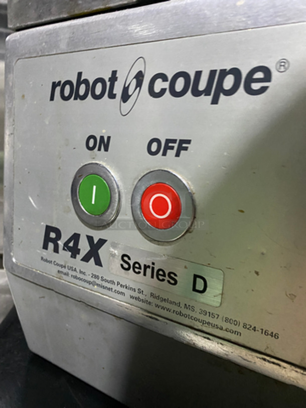 Nice! Robot Coupe Commercial Countertop Food Processor! All Stainless Steel! Model: R4X Series D! 115V 1 Phase!  - Image 6 of 9