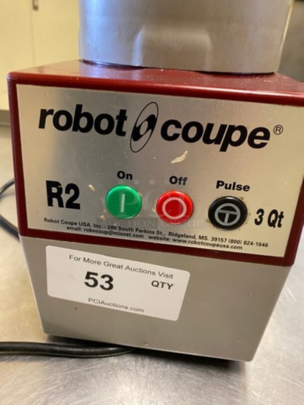 Robot Coupe Commercial Countertop Food Processor/Chopper Machine! All Stainless Steel! WORKING WHEN REMOVED! Model: R2N SN: 2471122803J12 120V - Image 6 of 9