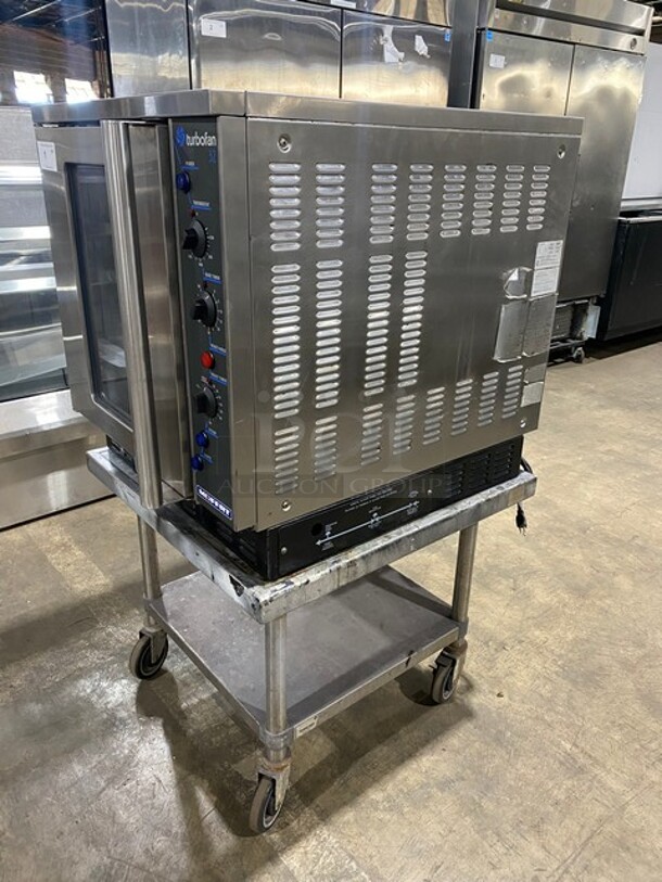Moffat Turbofan Single Deck! Natural Gas Convection Oven with Steam Injection! 120V! 60HZ! 1Phase! Model G32Ms Serial 401701! On Stand With casters!  - Image 2 of 11
