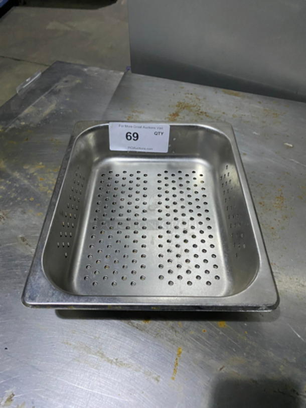 Stainless Steel Perforated Pans! 2x Your Bid!