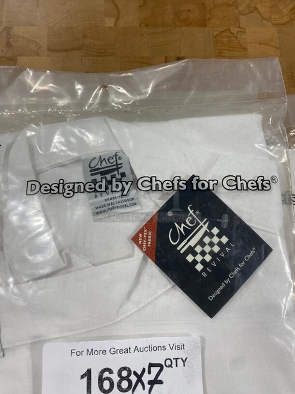 NEW! Chef Revival Executive Tunic Black Cuff! Size Small! 7x Your Bid! - Image 2 of 5
