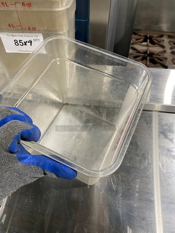 Cambro 8Qt Clear Poly Food Containers! 9x Your Bid! - Image 4 of 7