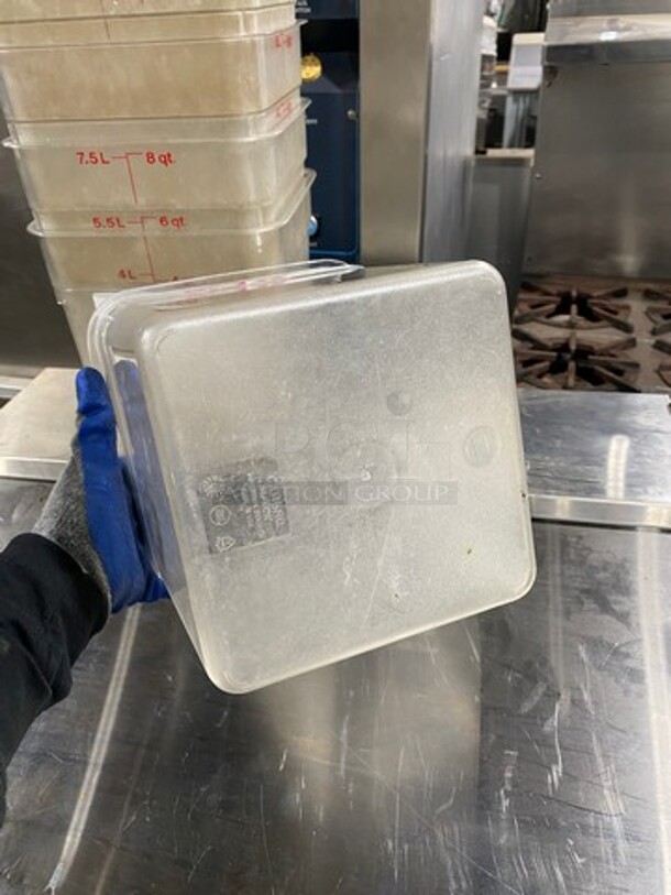 Cambro 8Qt Clear Poly Food Containers! 9x Your Bid! - Image 5 of 7
