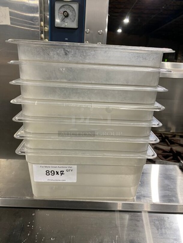 Cambro Clear Poly 1/3x6" Food Containers! 7x Your Bid! - Image 1 of 7