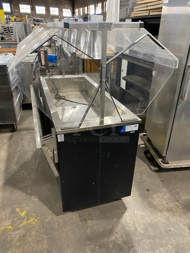 Vollrath Commercial Refrigerated Food Serving Station Counter/ Cold Pan! With Sneeze Guard! With Lowering Prep Line! Stainless Steel Body! On Casters! Model: R3871660 SN: B31500809205001 120V 60HZ 1 Phase - Image 2 of 10