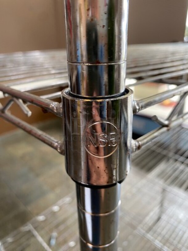 Commercial Metal 5 Tier Shelf! On Legs! BUYER MUST DISMANTLE! PCI CANNOT DISMANTLE FOR SHIPPING! PLEASE CONSIDER FREIGHT CHARGES! - Image 4 of 5