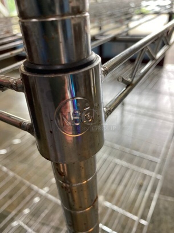 Commercial Metal 5 Tier Shelf! On Legs! BUYER MUST DISMANTLE! PCI CANNOT DISMANTLE FOR SHIPPING! PLEASE CONSIDER FREIGHT CHARGES! - Image 5 of 5