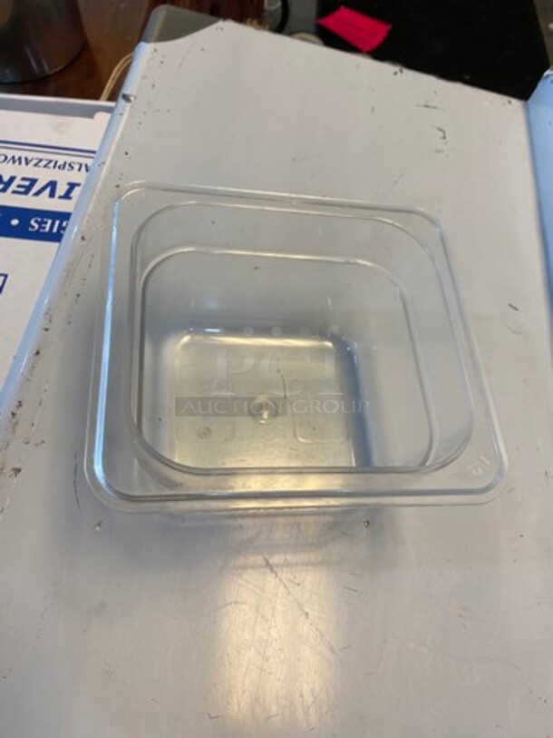 Cambro Clear Poly 1/6x4" Food Containers! 10x Your Bid! - Image 3 of 6