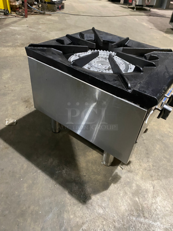 NICE! Radiance Commercial Countertop Natural Gas Powered Single Burner Stock Pot Range! All Stainless Steel! On Legs! - Image 3 of 8