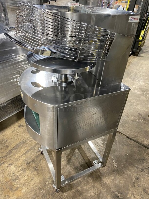 AMAZING! Cuppone Pizzaform Commercial Dough Press! All Stainless Steel! On Stand With Casters! 208/220V 3 Phase! Model: PZF/45DS-B6-CP SN: PZF45DSB6CP13072238! - Image 2 of 9