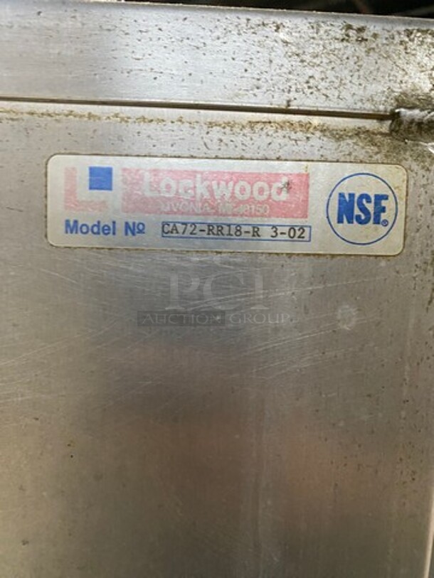 Lockwood Commercial Enclosed Pan Transport Rack! With 2 Half View Through Doors! All Stainless Steel! On Casters! Model: CA72RR18R - Image 7 of 7